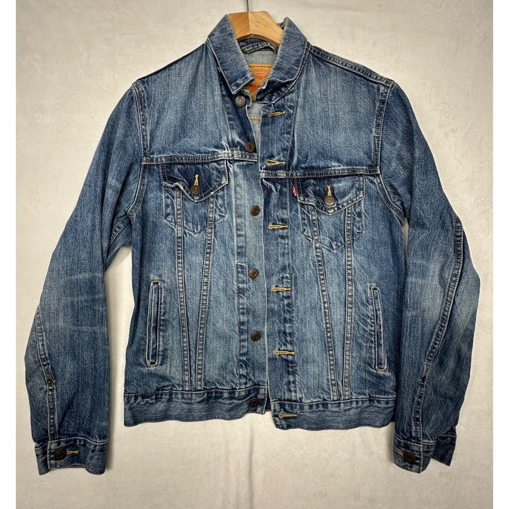 VINTAGE Levis Trucker Jacket‎ Womens Small Medium Wash Jean Jacket 70500-0408